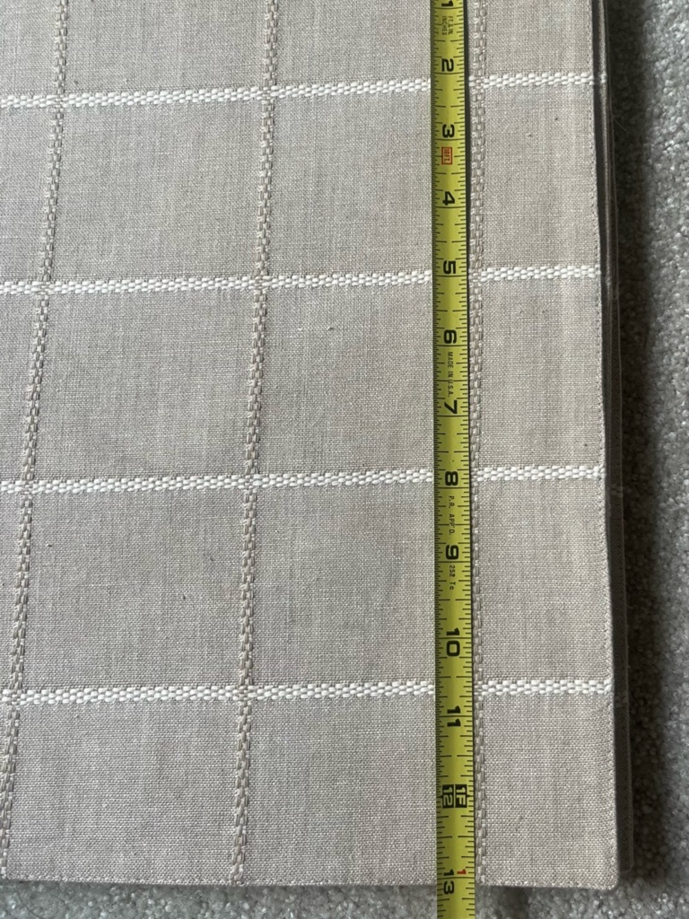 Neutral Beige Grid Table Runner - Picture 4 of 5